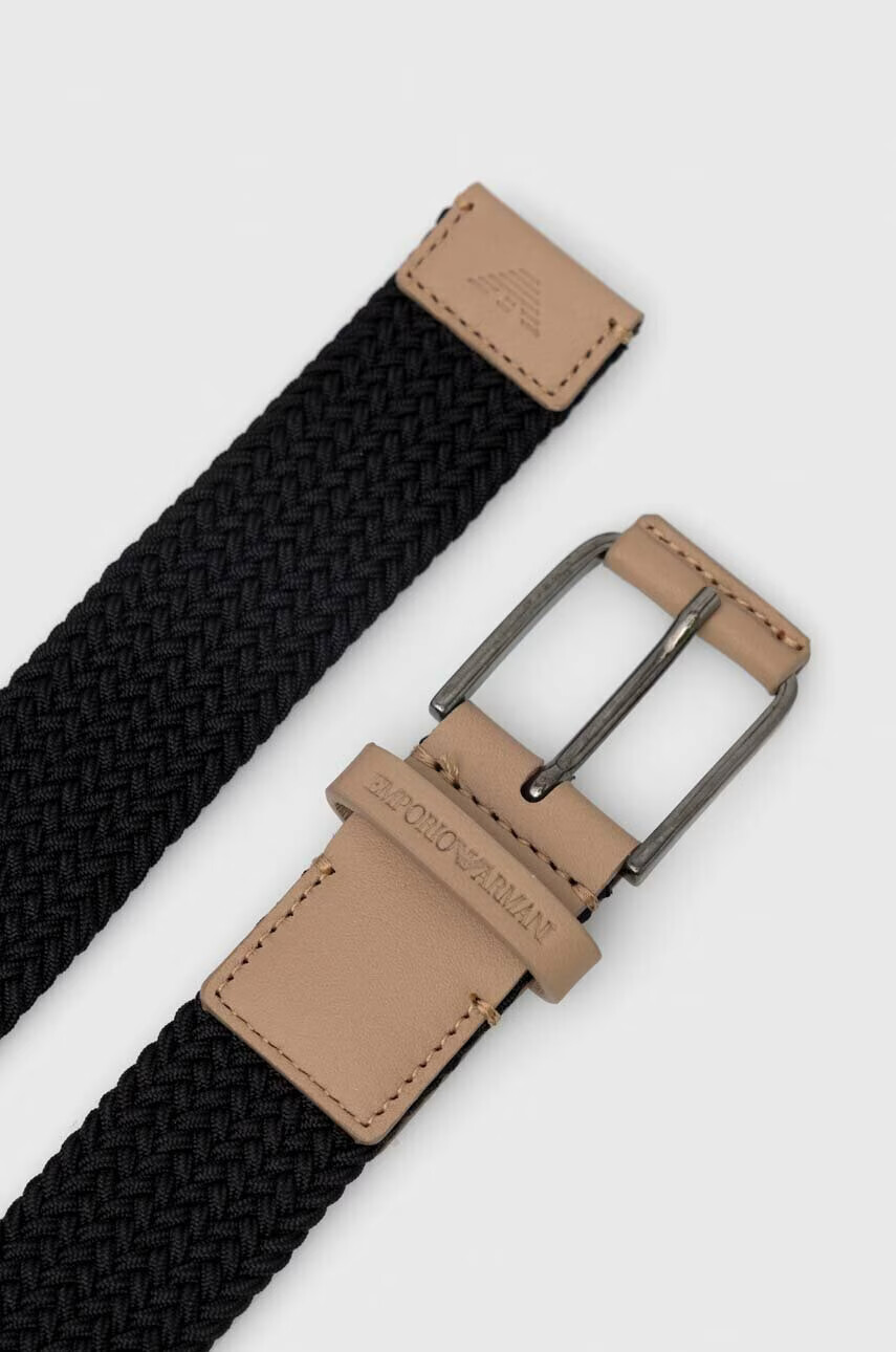 Emporio Armani Колан мъжки в черно - Pepit.bg