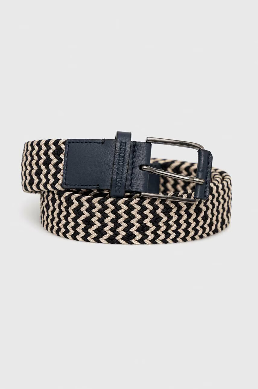 Emporio Armani Колан мъжки в тъмносиньо - Pepit.bg