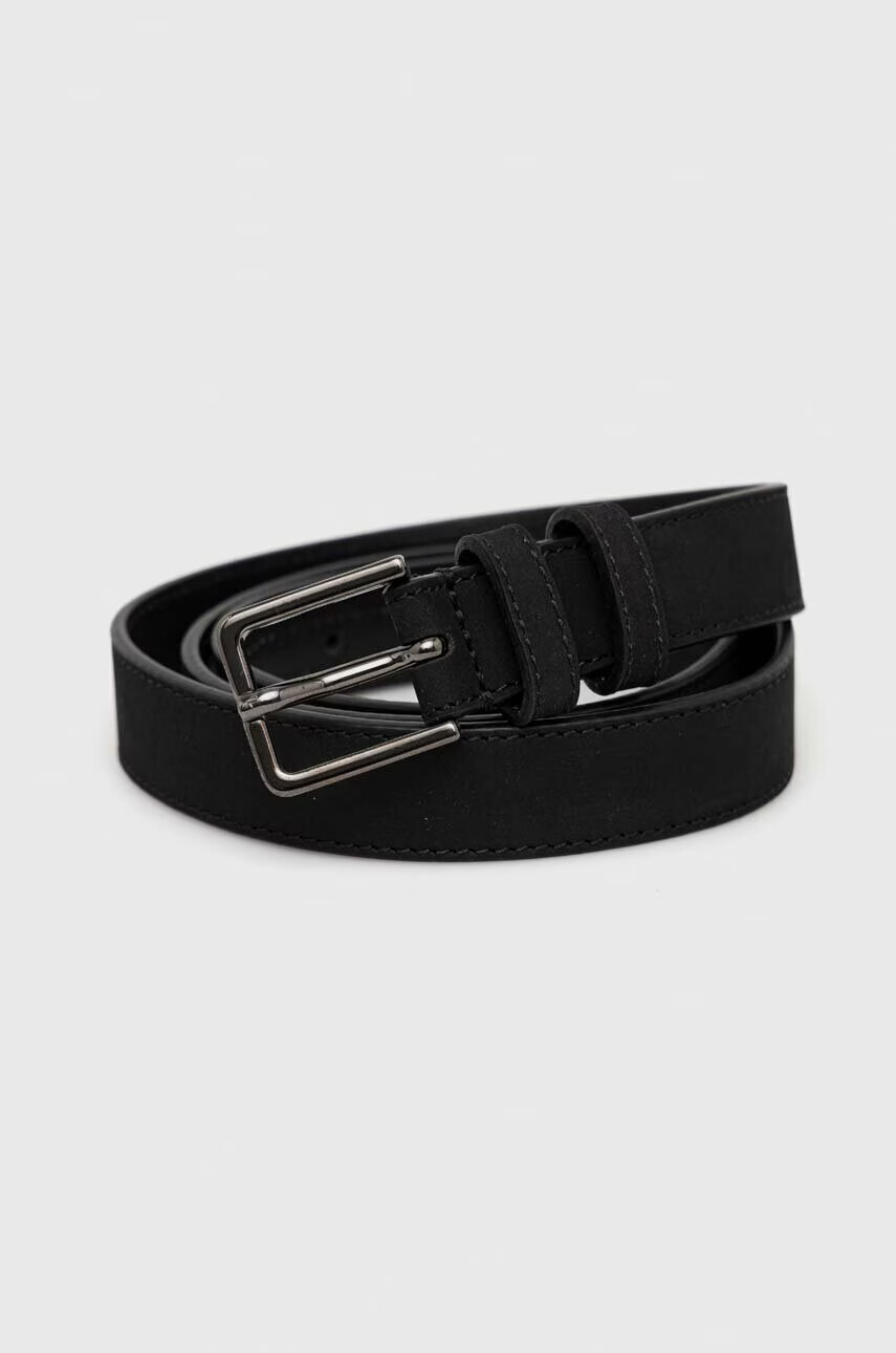 Emporio Armani Кожен колан мъжки в черно - Pepit.bg