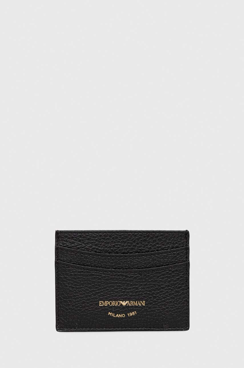 Emporio Armani Кожена чанта в черно - Pepit.bg