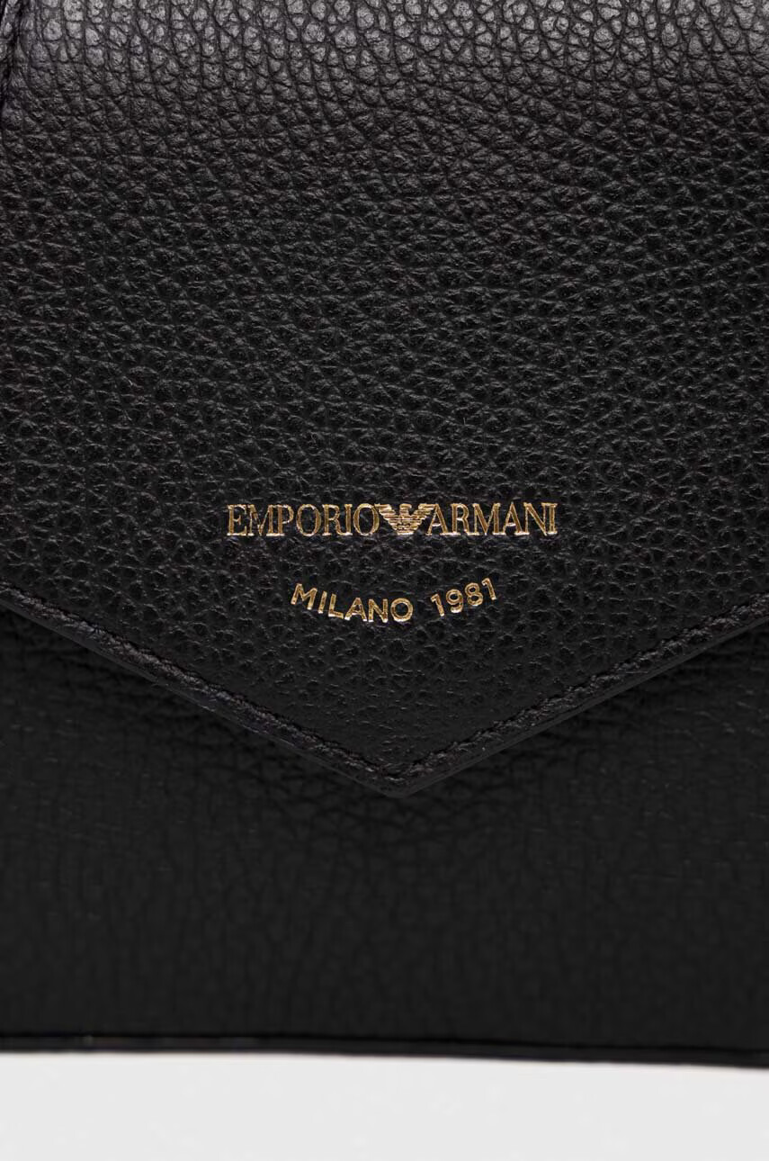Emporio Armani Кожена чанта в черно - Pepit.bg