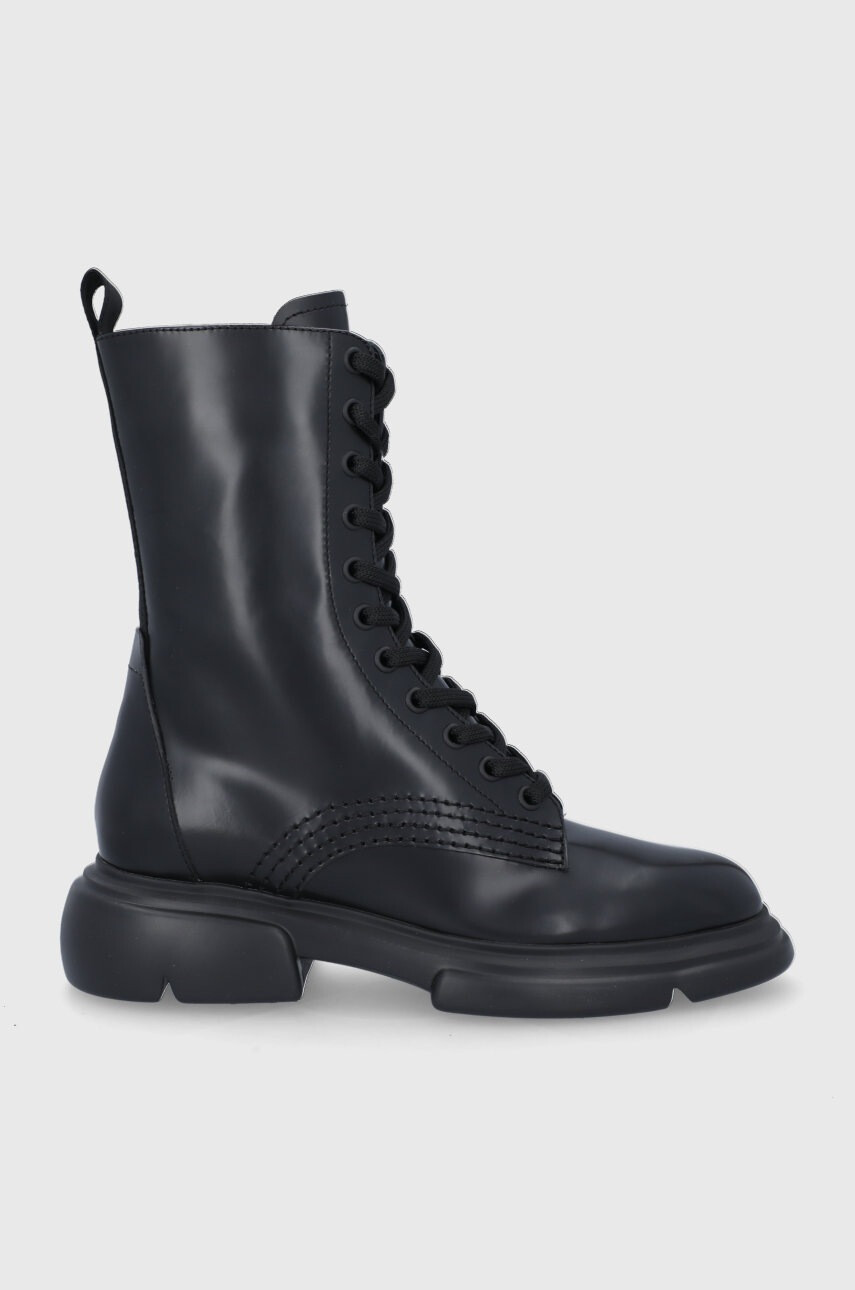 Emporio Armani Кожени кубинки - Pepit.bg