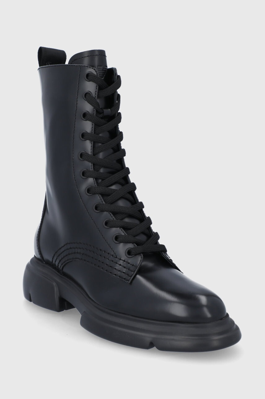 Emporio Armani Кожени кубинки - Pepit.bg