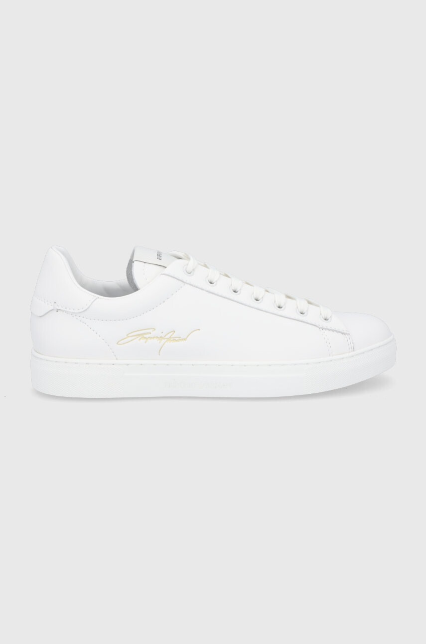 Emporio Armani Кожени обувки в бяло - Pepit.bg