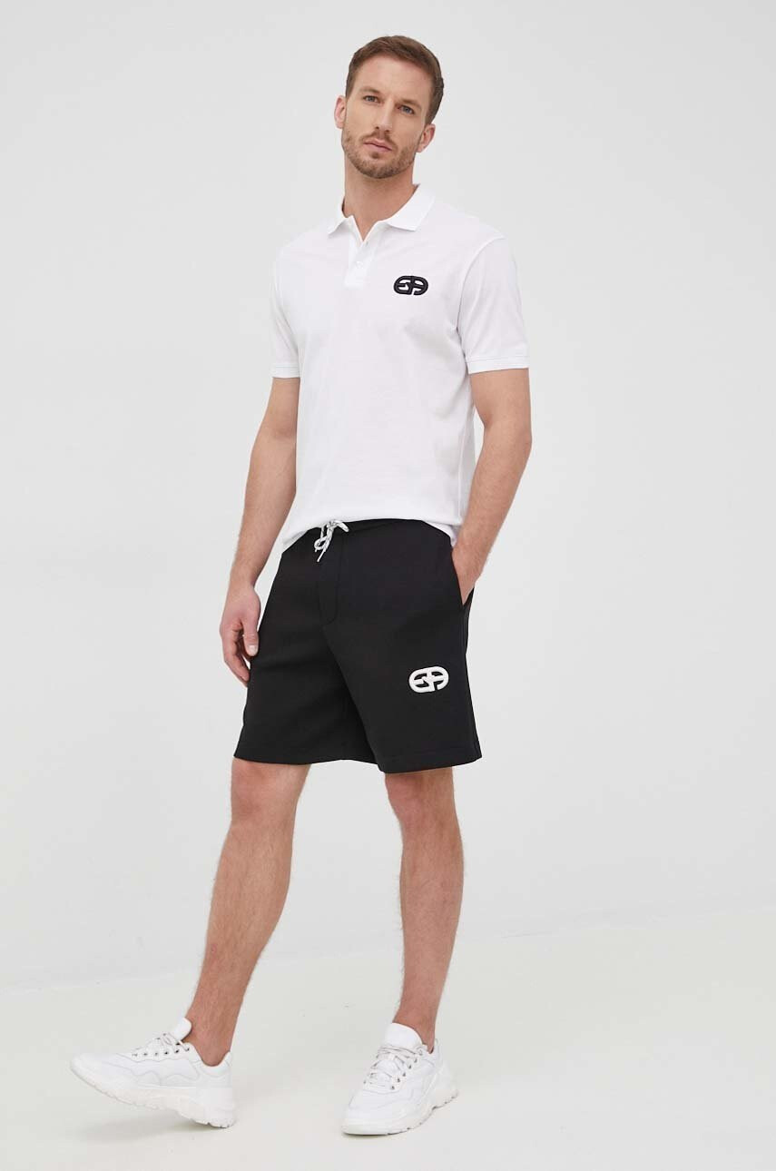 Emporio Armani Памучна тениска с яка - Pepit.bg