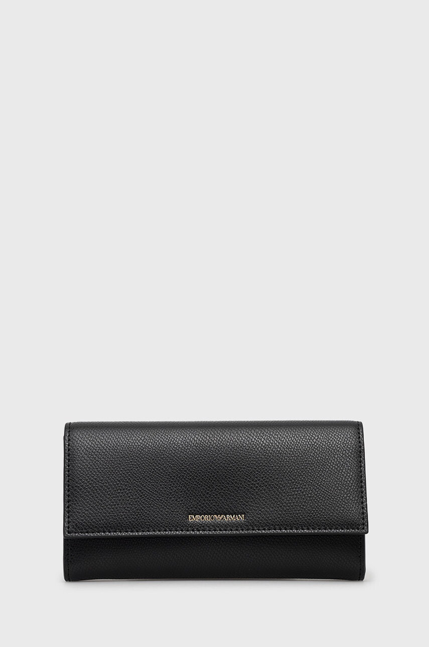 Emporio Armani Портфейл дамски в черно - Pepit.bg