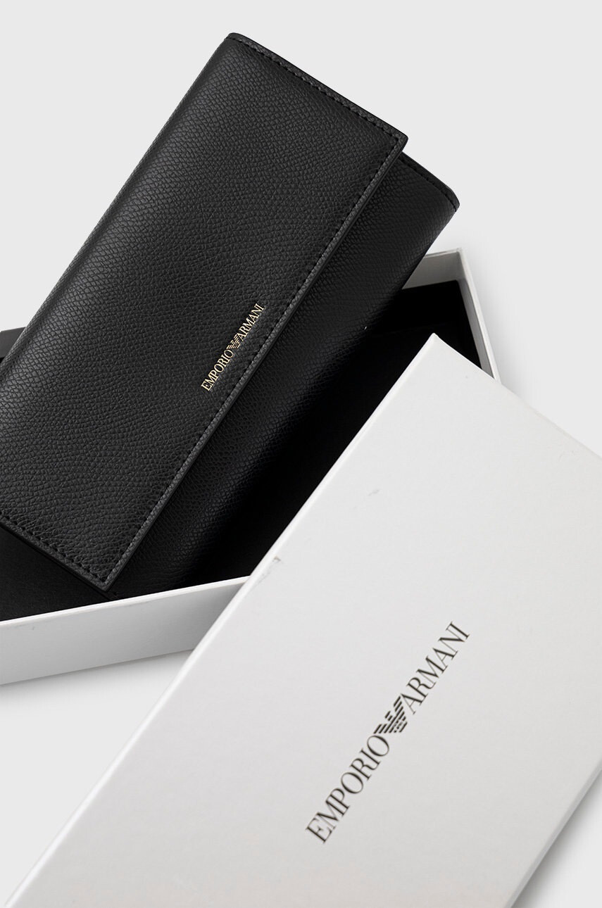 Emporio Armani Портфейл дамски в черно - Pepit.bg