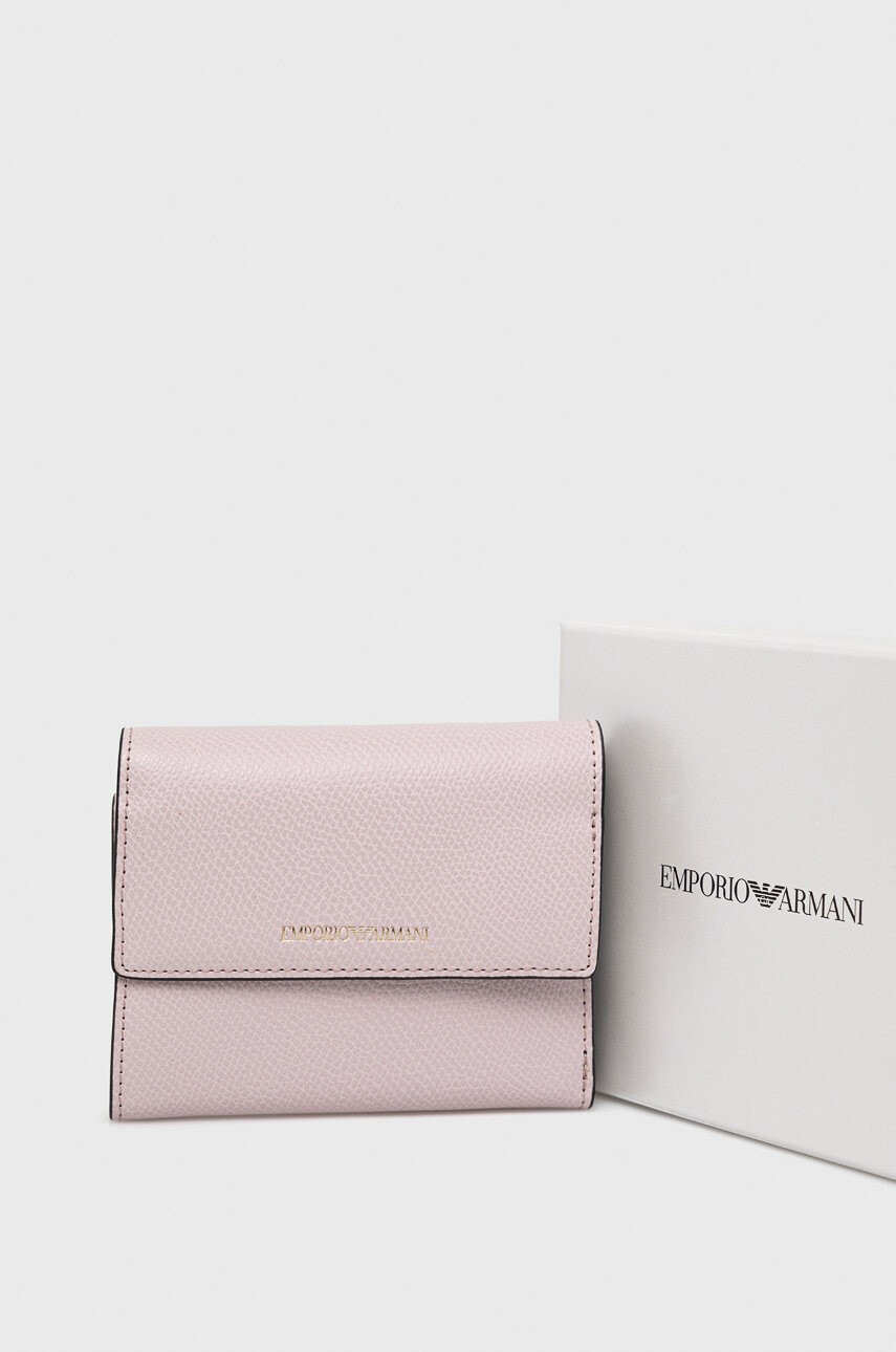 Emporio Armani Портмоне дамски в розово - Pepit.bg