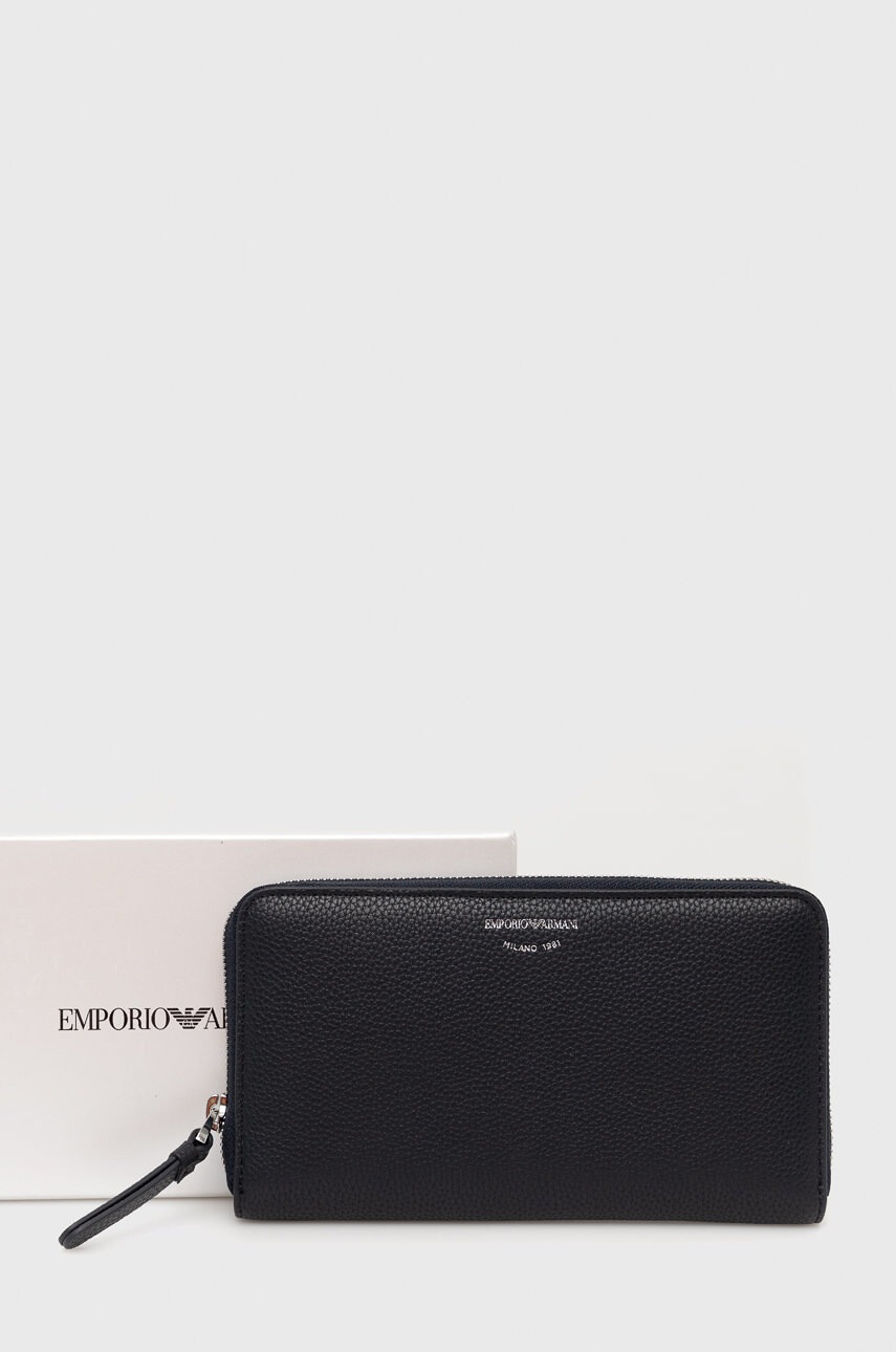 Emporio Armani Портмоне дамски в тъмносиньо - Pepit.bg