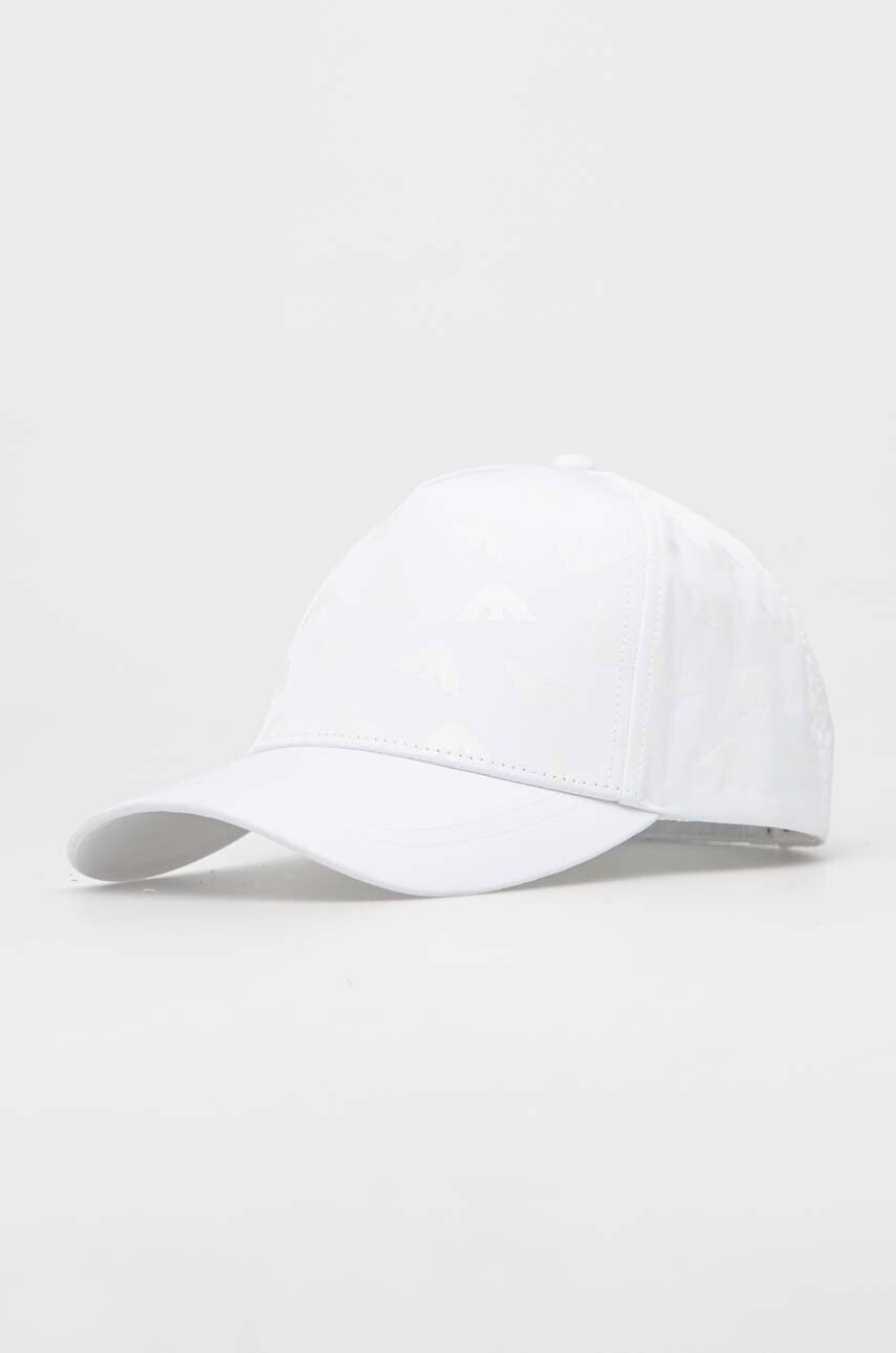Emporio Armani Шапка с козирка в бяло с десен - Pepit.bg