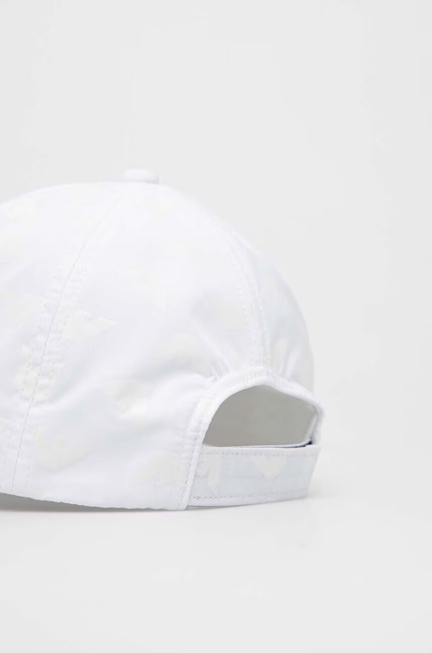 Emporio Armani Шапка с козирка в бяло с десен - Pepit.bg