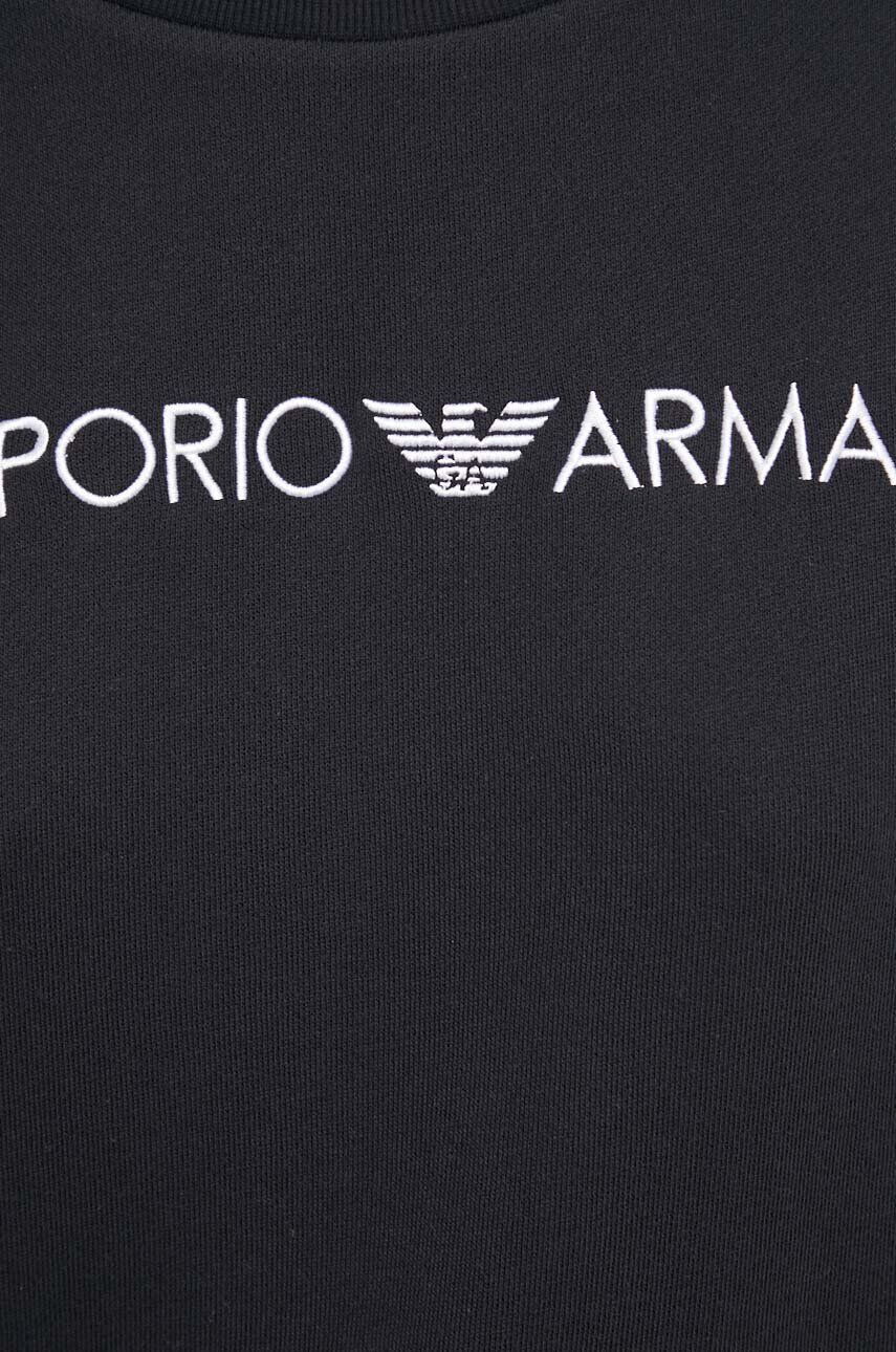 Emporio Armani Underwear Домашен суичър в черно с принт - Pepit.bg