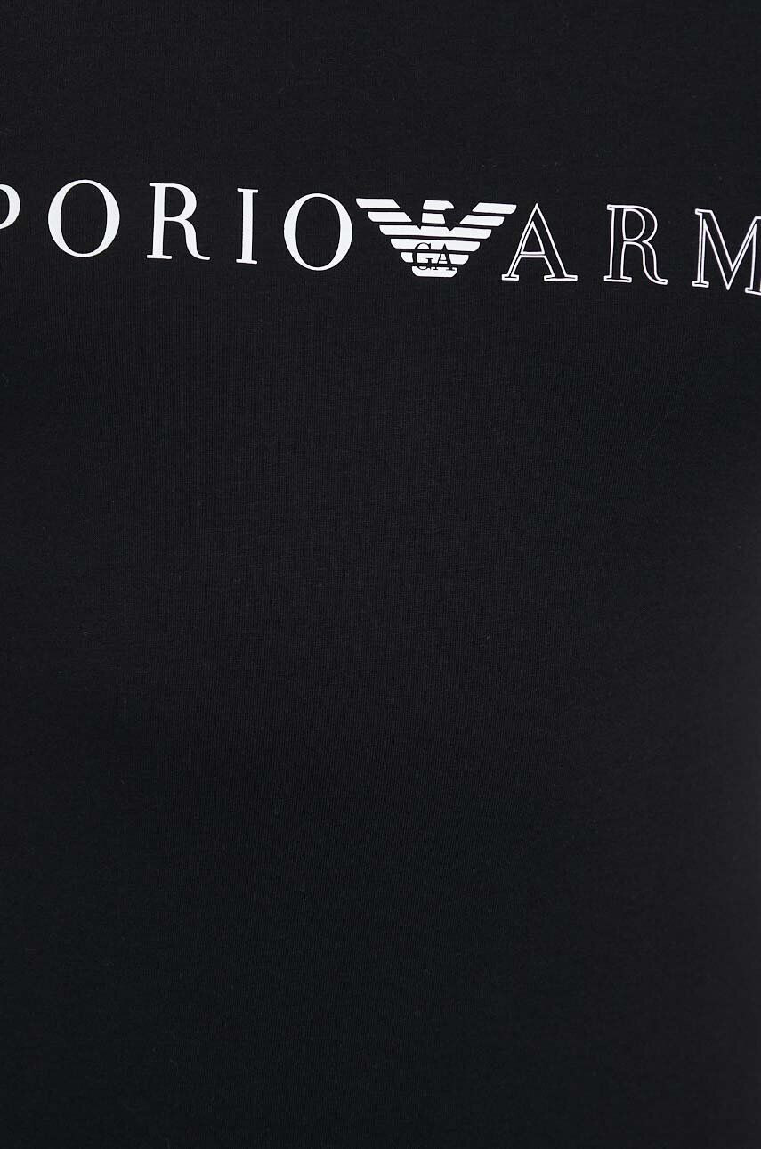 Emporio Armani Underwear Домашна тениска в черно с десен - Pepit.bg