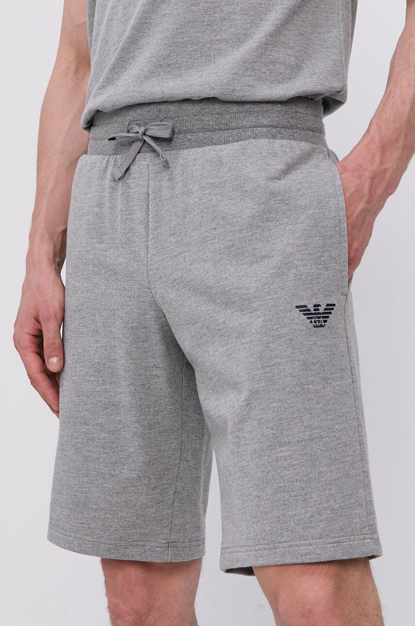 Emporio Armani Underwear Късо долнище на пижама Emporio Armani мъжко в сиво с десен - Pepit.bg