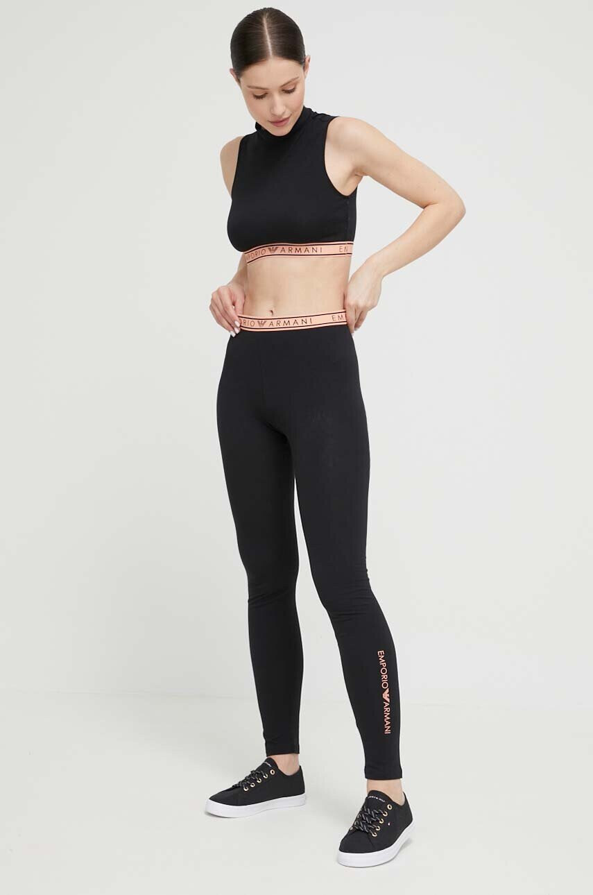 Emporio Armani Underwear Клин в черно с принт - Pepit.bg