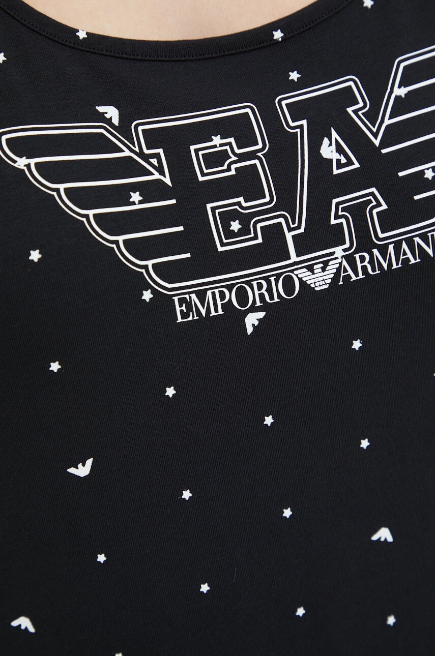 Emporio Armani Underwear Нощница дамска в черно - Pepit.bg