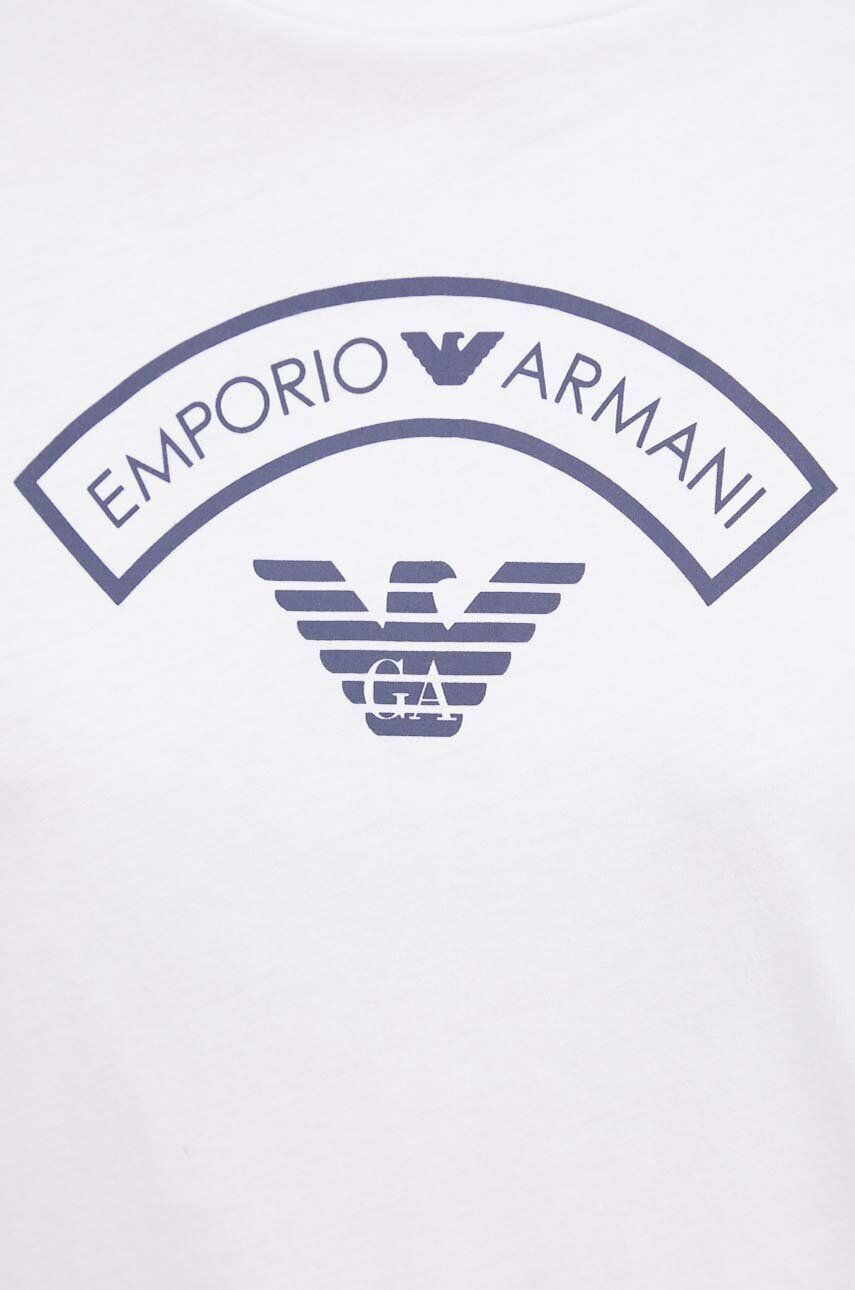 Emporio Armani Underwear Домашна рокля от памук в бяло от памук - Pepit.bg