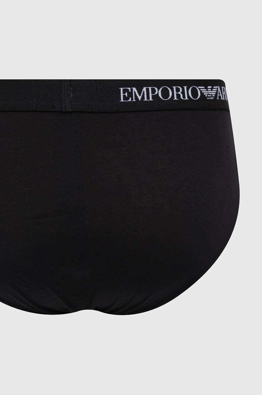 Emporio Armani Underwear Памучни слипове (3 броя) в черно - Pepit.bg