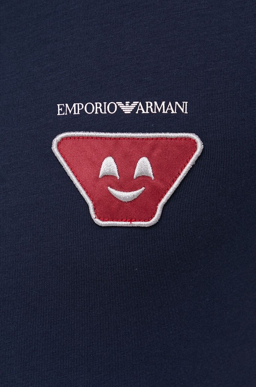 Emporio Armani Underwear Пижама мъжка в тъмносиньо с апликация - Pepit.bg