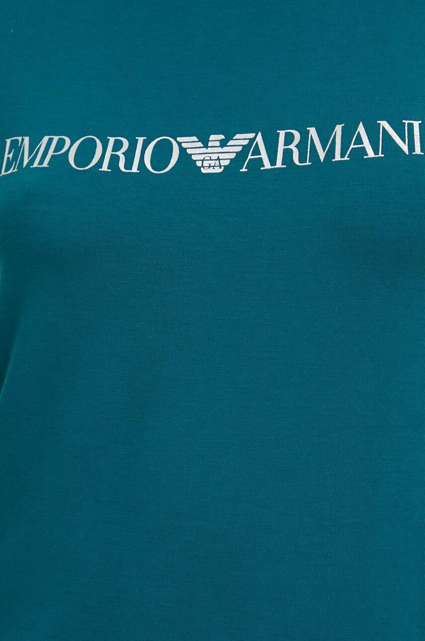 Emporio Armani Underwear Плажна тениска в зелено - Pepit.bg