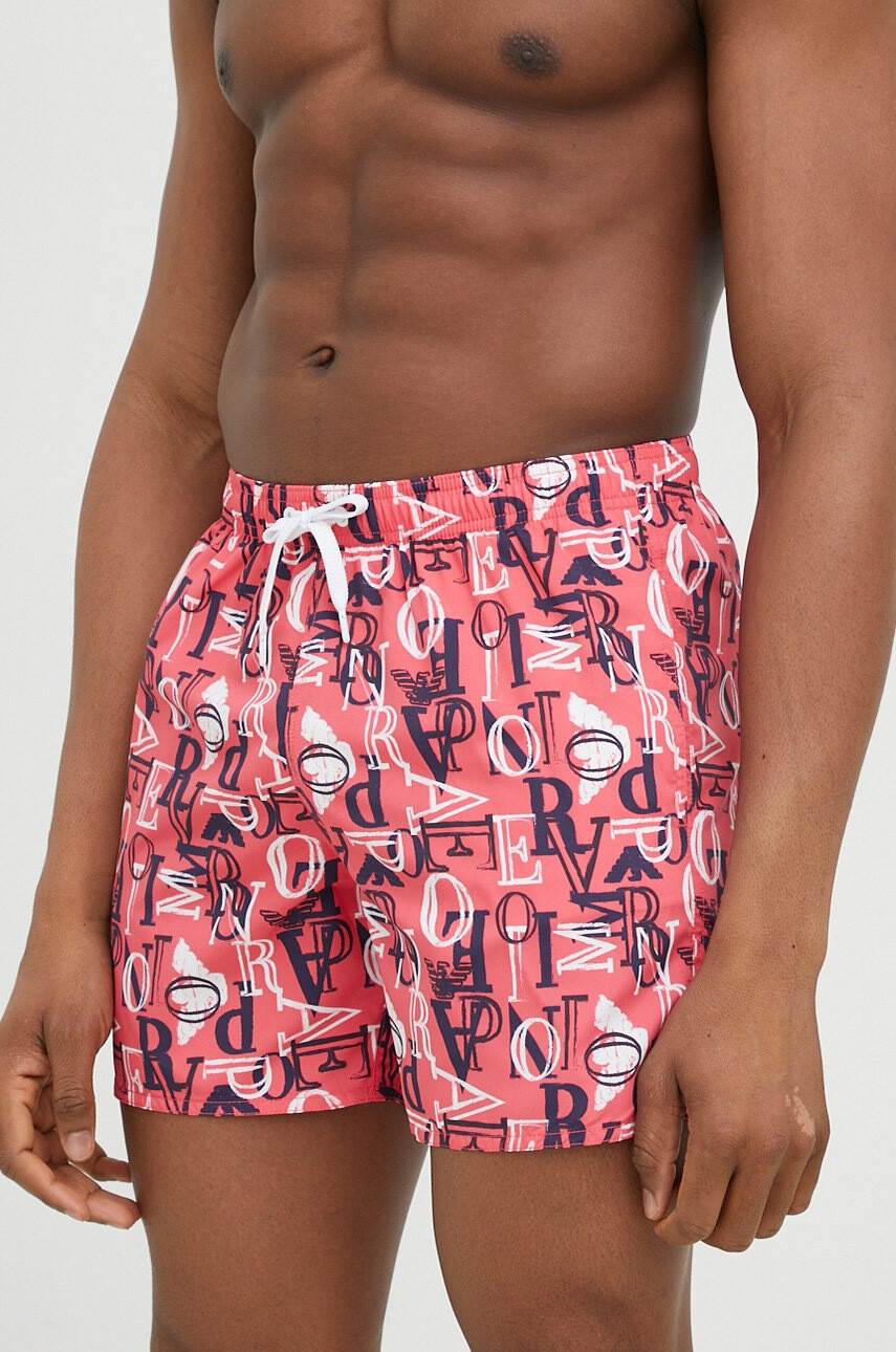 Emporio Armani Underwear Плувни шорти в червено - Pepit.bg