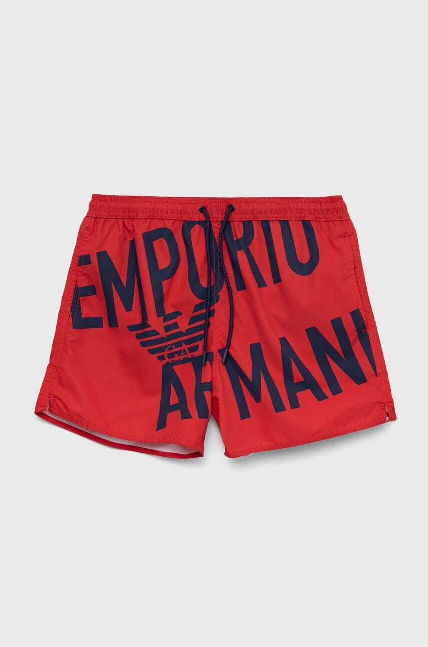 Emporio Armani Underwear Плувни шорти в червено - Pepit.bg