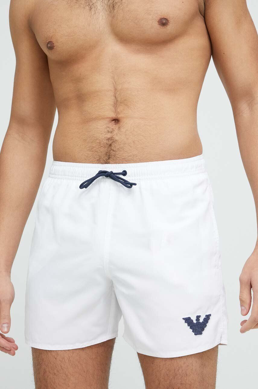 Emporio Armani Underwear Плувни шорти в бяло - Pepit.bg