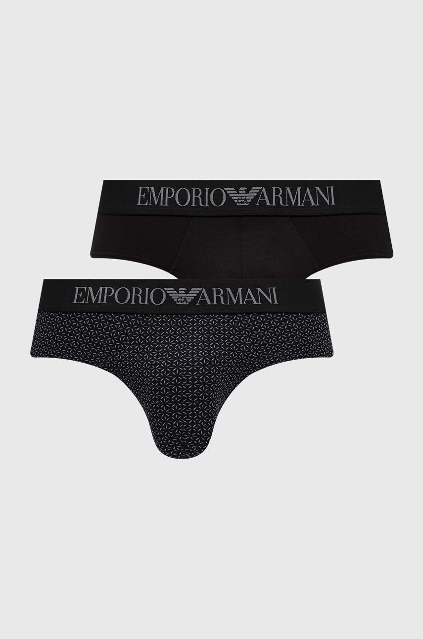 Emporio Armani Underwear Слипове (2 броя) в черно - Pepit.bg