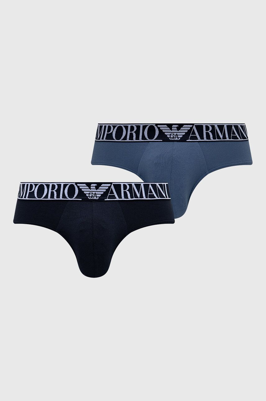 Emporio Armani Underwear Слипове (2 чифта) в тъмносиньо - Pepit.bg