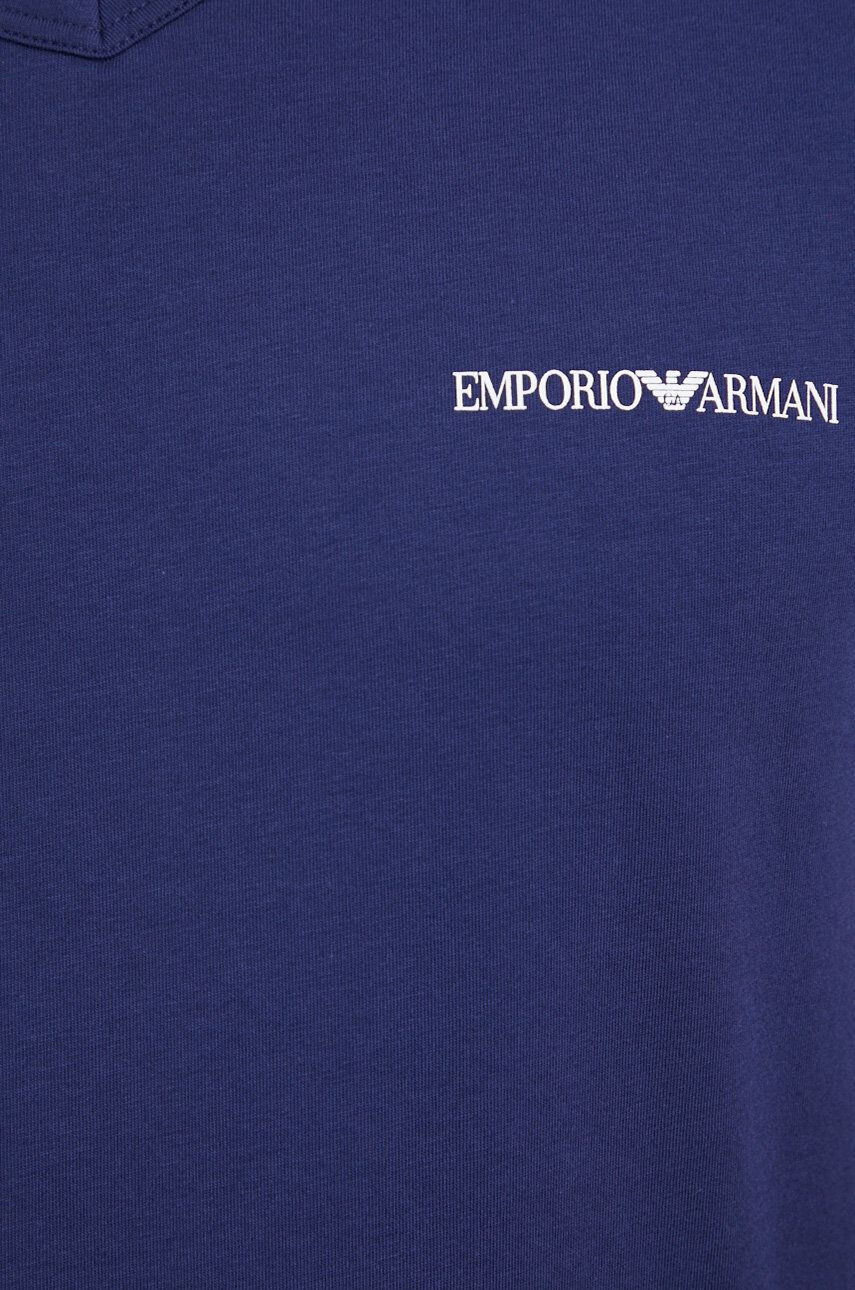 Emporio Armani Underwear Тениска (2 броя) мъжка в тъмносиньо с принт - Pepit.bg