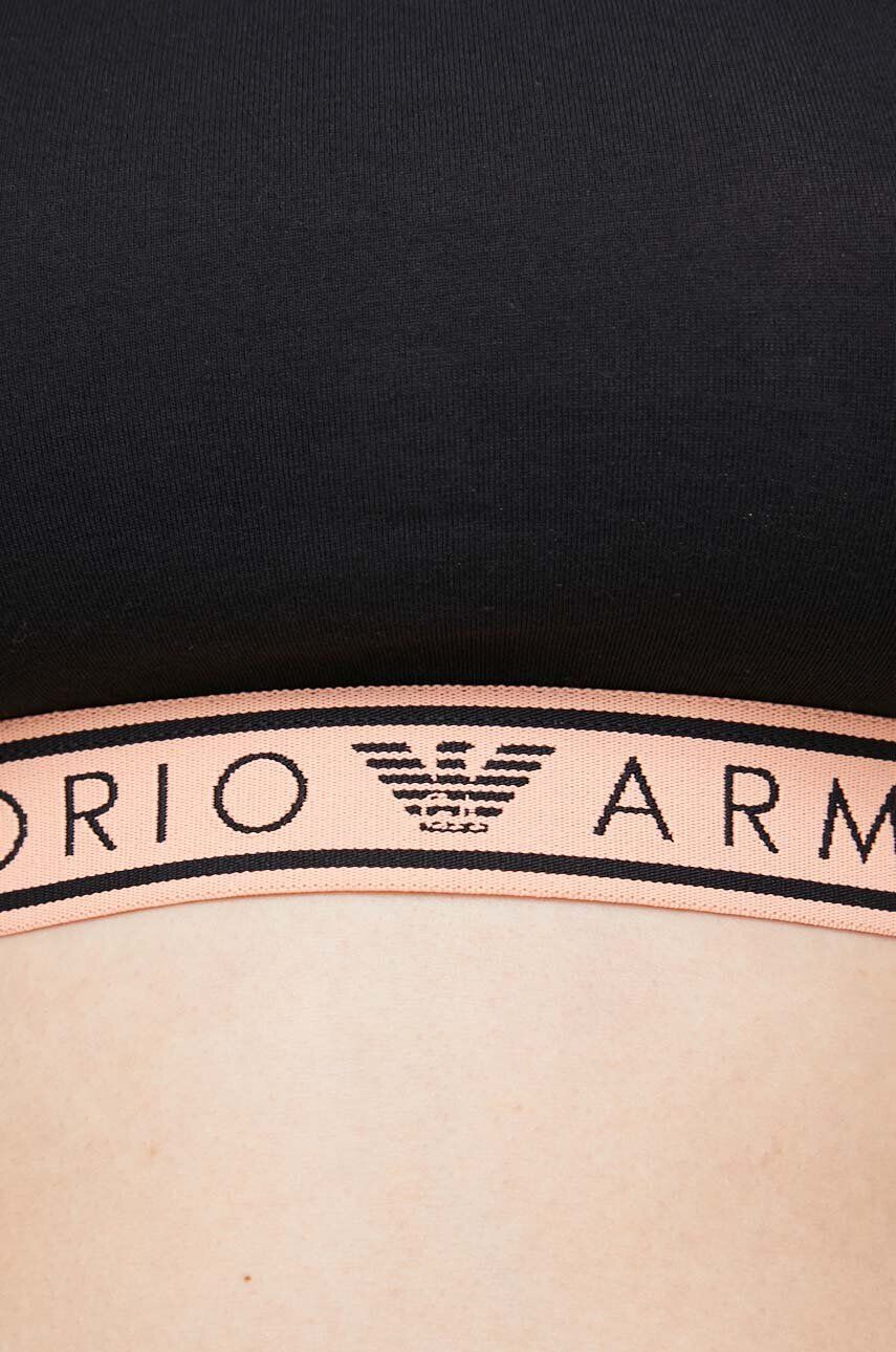 Emporio Armani Underwear Топ дамски в черно с ниско поло - Pepit.bg