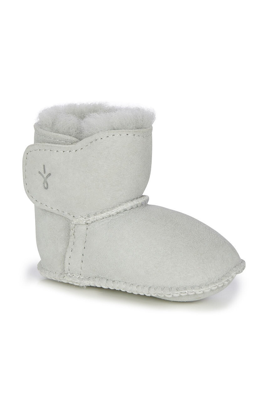 Emu Australia Детски велурени апрески Baby Bootie в сиво - Pepit.bg