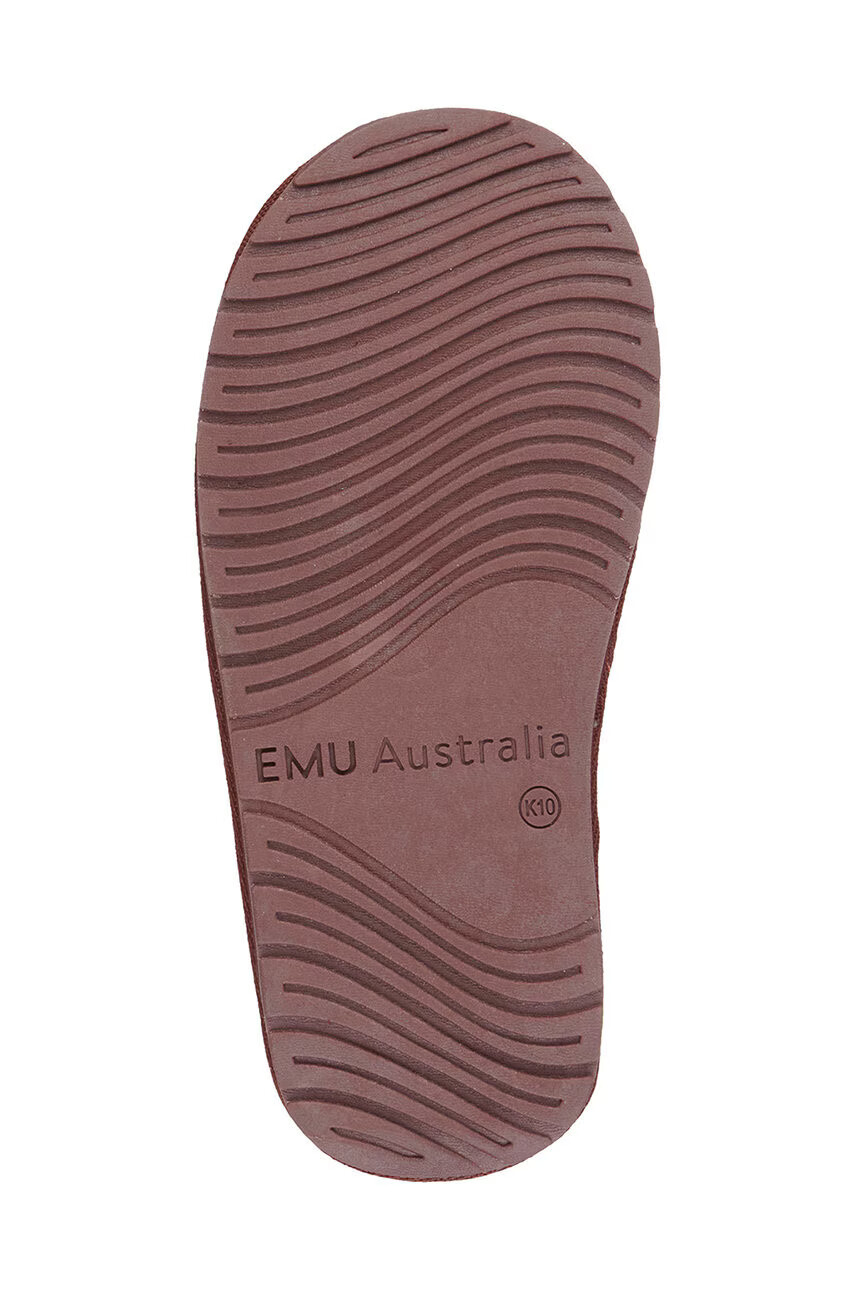 Emu Australia Детски велурени апрески Wallaby Mini в кафяво - Pepit.bg