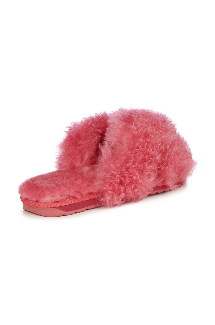 Emu Australia Вълнени пантофи Mayberry Curly в червено - Pepit.bg