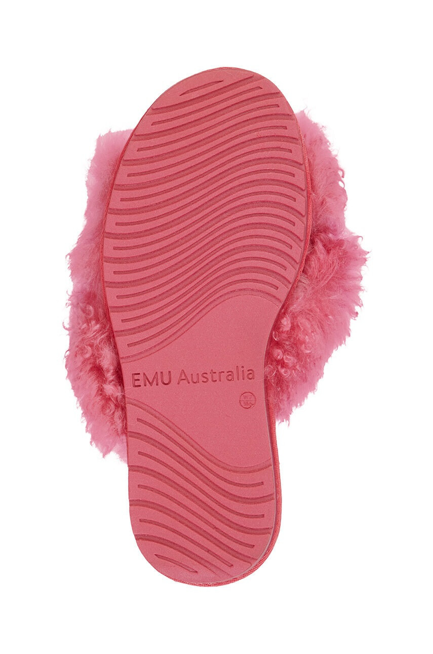Emu Australia Вълнени пантофи Mayberry Curly в червено - Pepit.bg