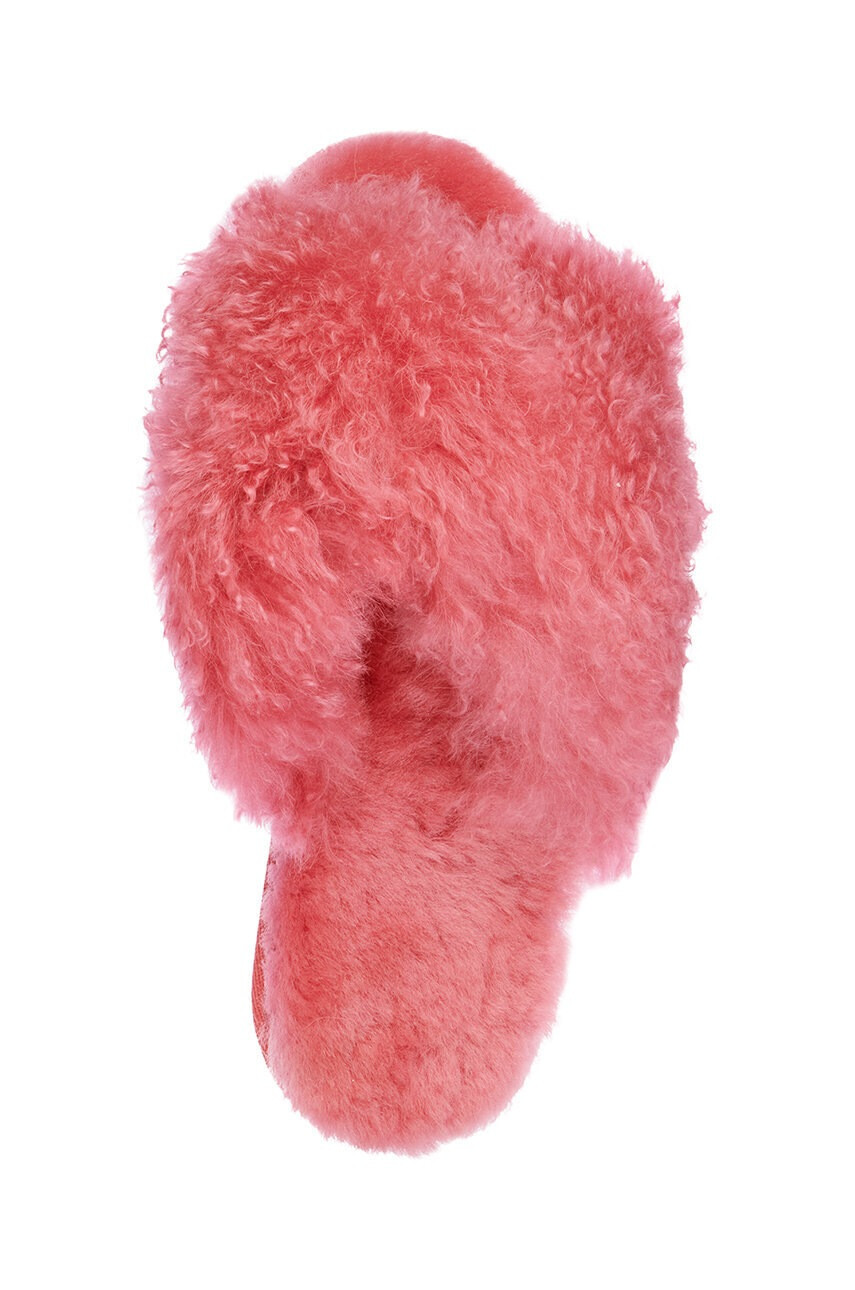 Emu Australia Вълнени пантофи Mayberry Curly в червено - Pepit.bg
