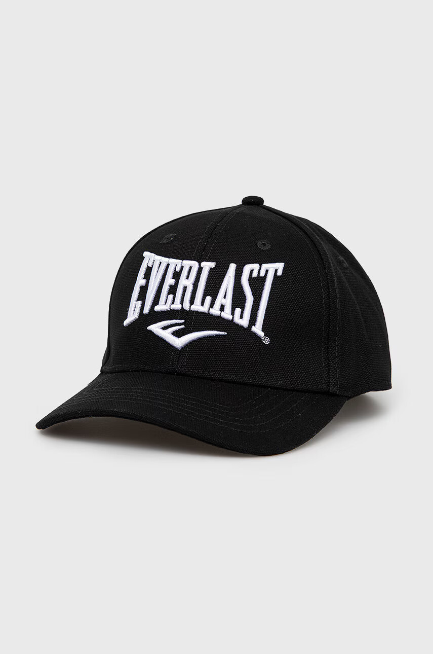 Everlast Памучна шапка в черно с апликация - Pepit.bg