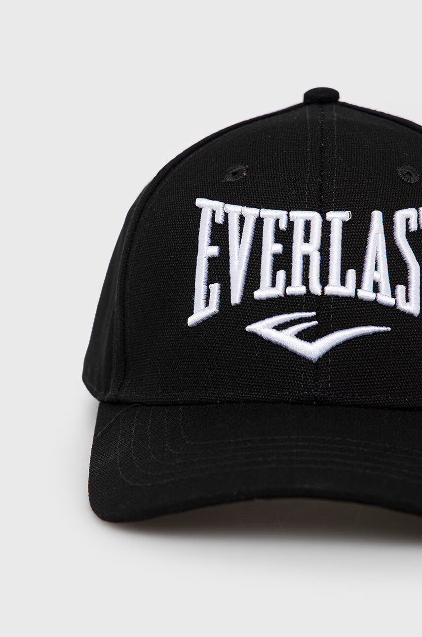 Everlast Памучна шапка в черно с апликация - Pepit.bg