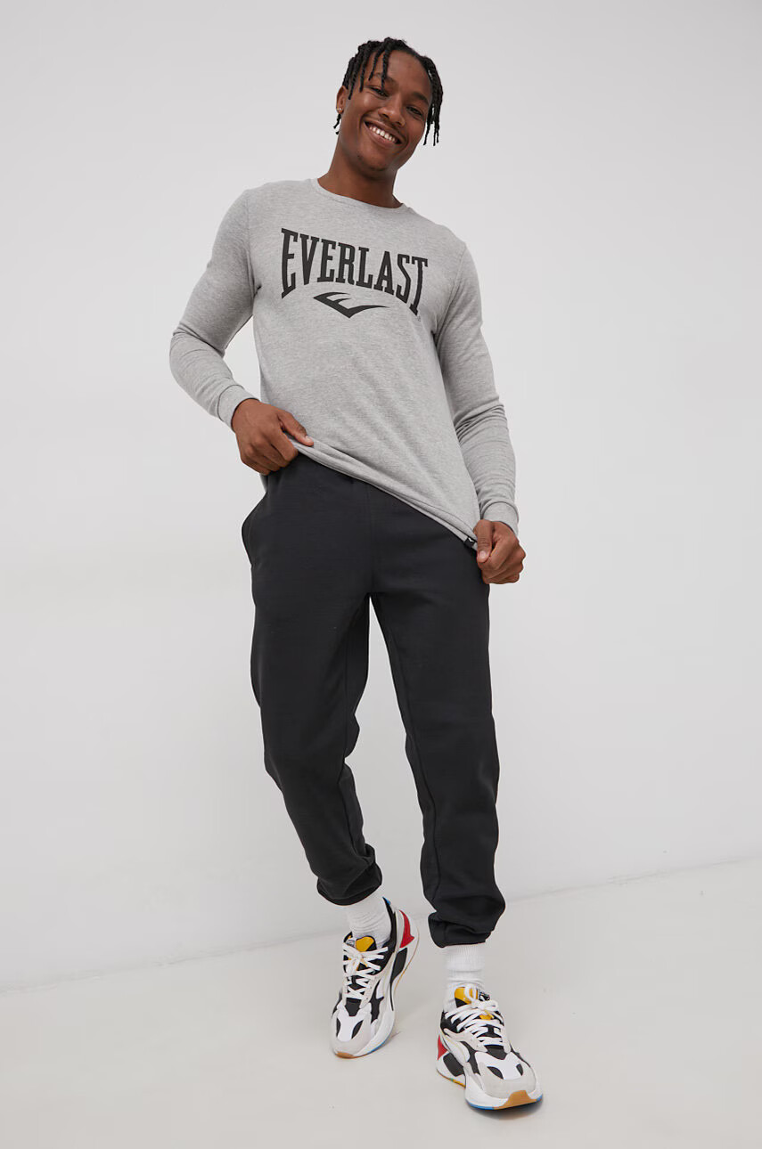 Everlast Суичър мъжки в сиво с принт - Pepit.bg