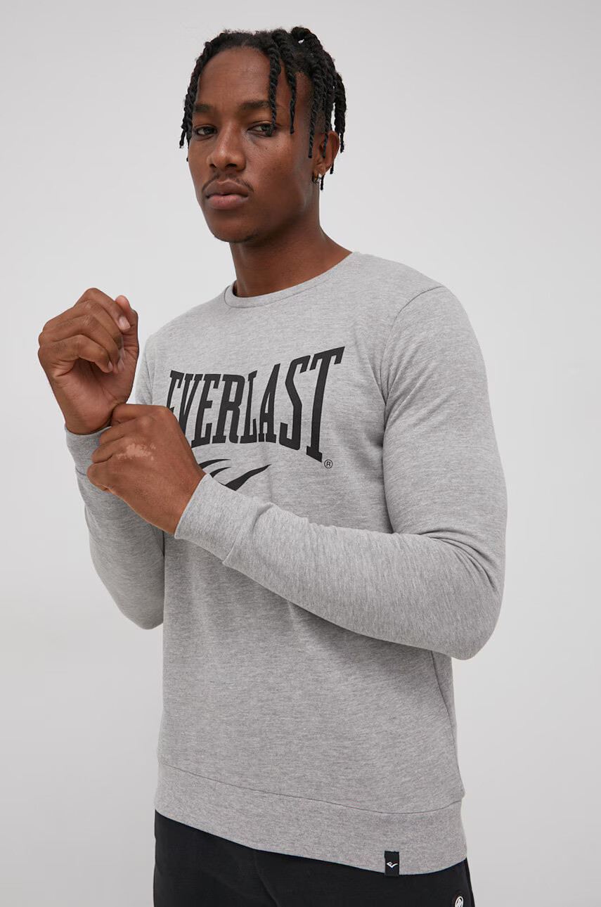 Everlast Суичър мъжки в сиво с принт - Pepit.bg