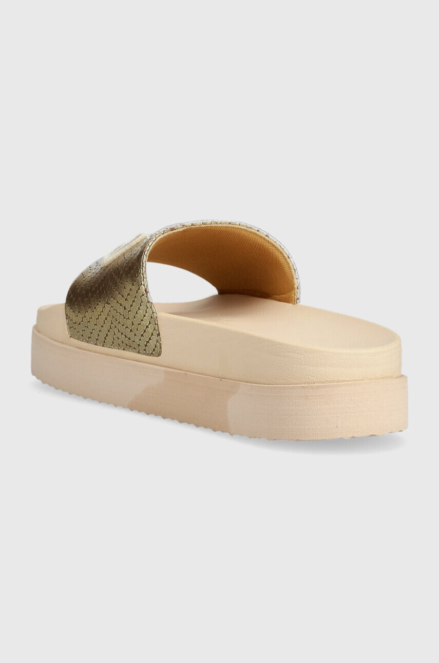 Fila Чехли Morro Bay Zeppa в бежово с платформа - Pepit.bg