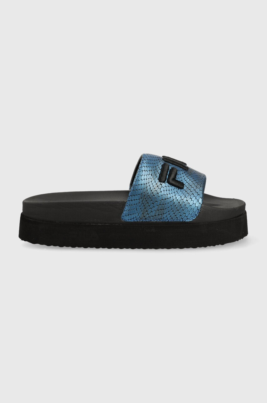Fila Чехли Morro Bay Zeppa в черно с платформа - Pepit.bg