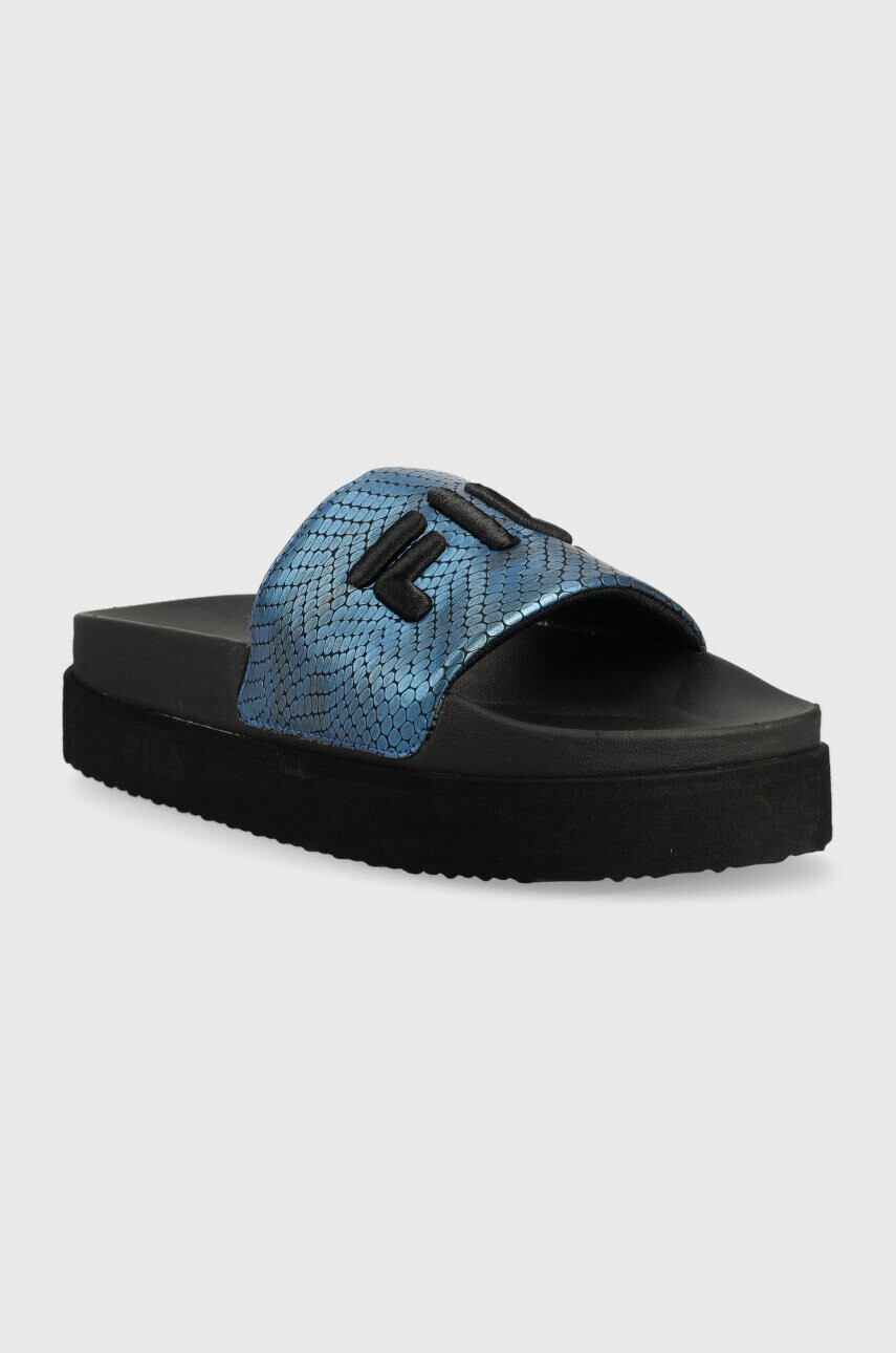 Fila Чехли Morro Bay Zeppa в черно с платформа - Pepit.bg