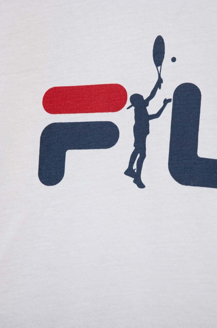 Fila Детска памучна пижама в бяло с принт - Pepit.bg