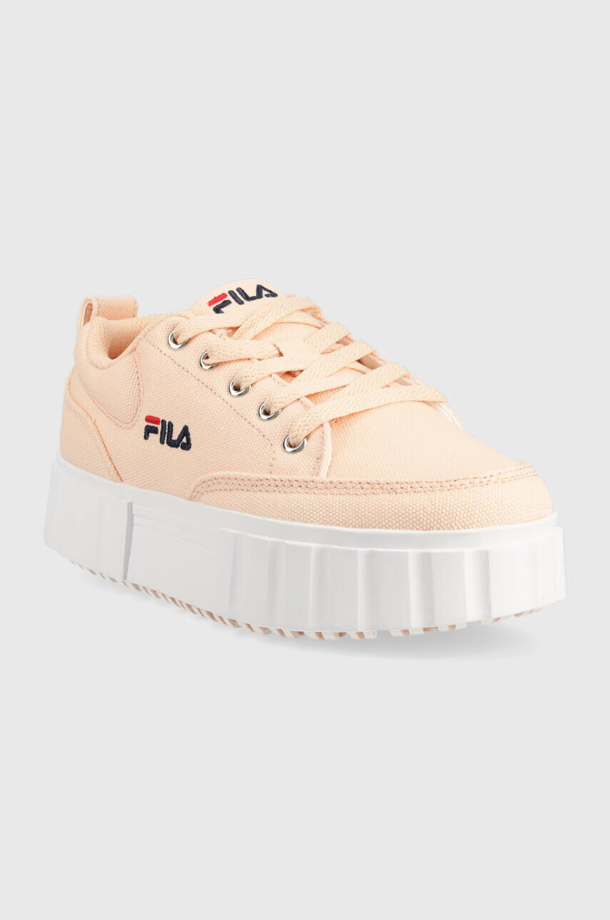 Fila Детски ниски кецове в оранжево - Pepit.bg