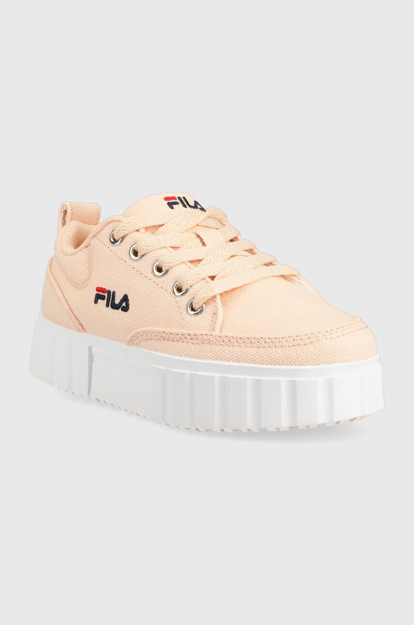 Fila Детски ниски кецове в оранжево - Pepit.bg