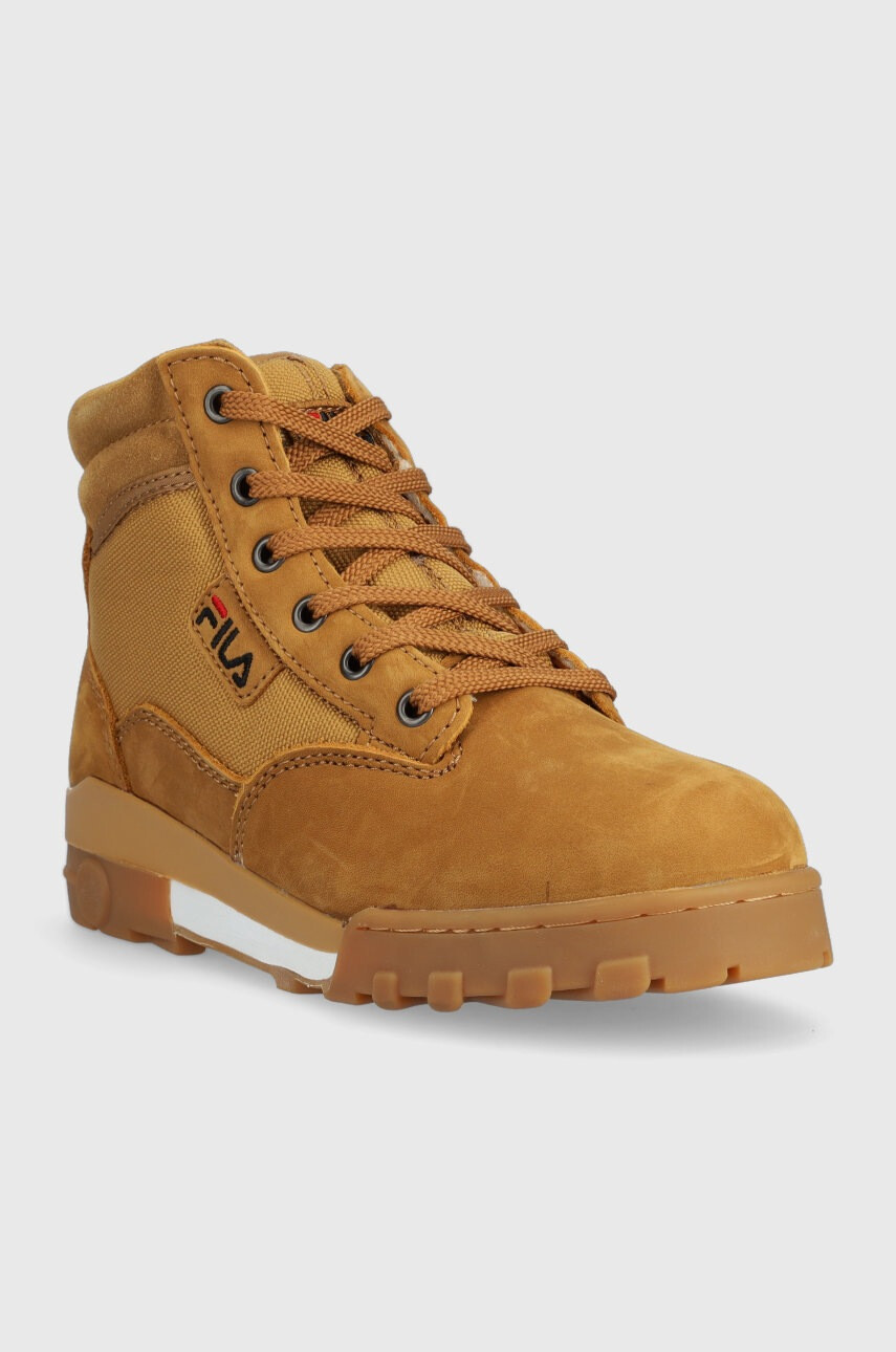 Fila Кубинки Grunge в кафяво с платформа - Pepit.bg