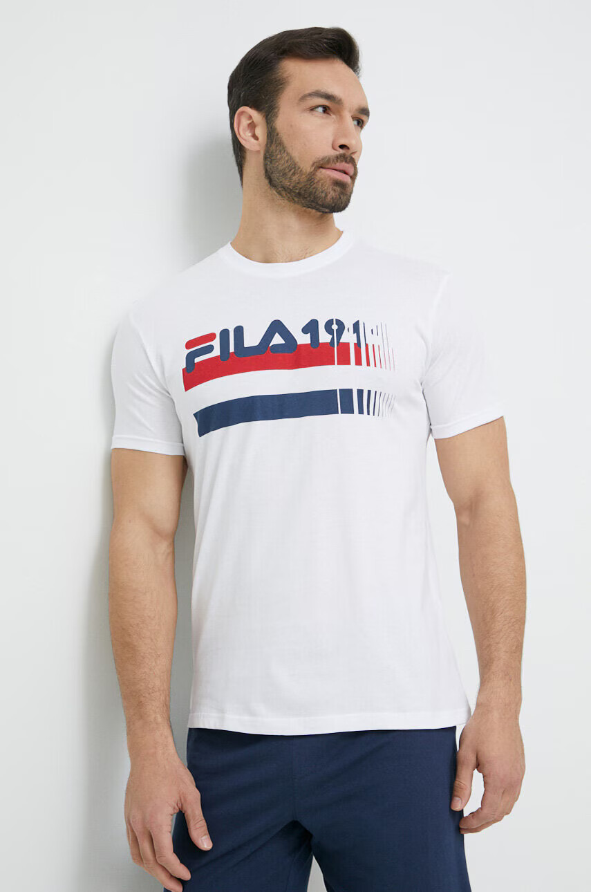 Fila Памучна пижама в тъмносиньо с принт - Pepit.bg