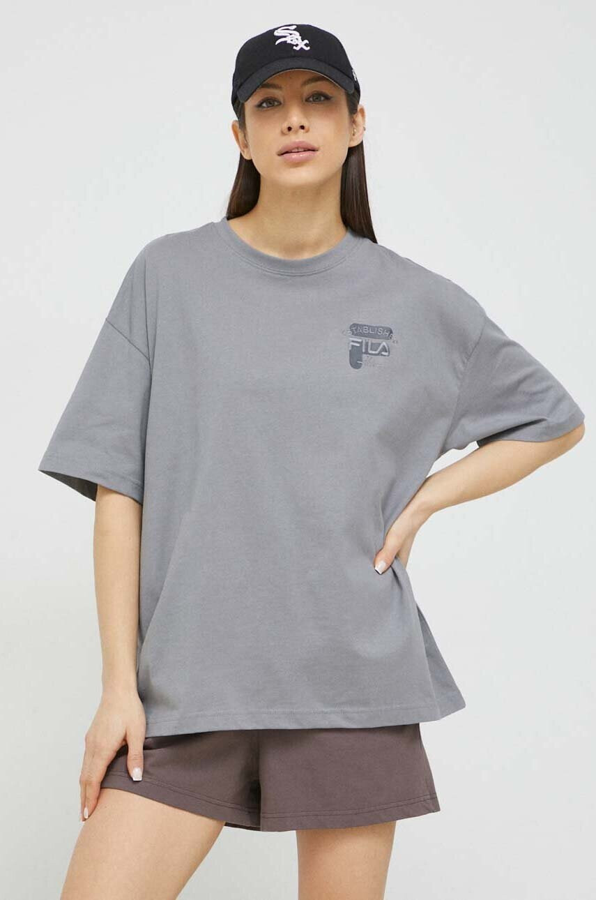 Fila Памучна тениска в сиво - Pepit.bg