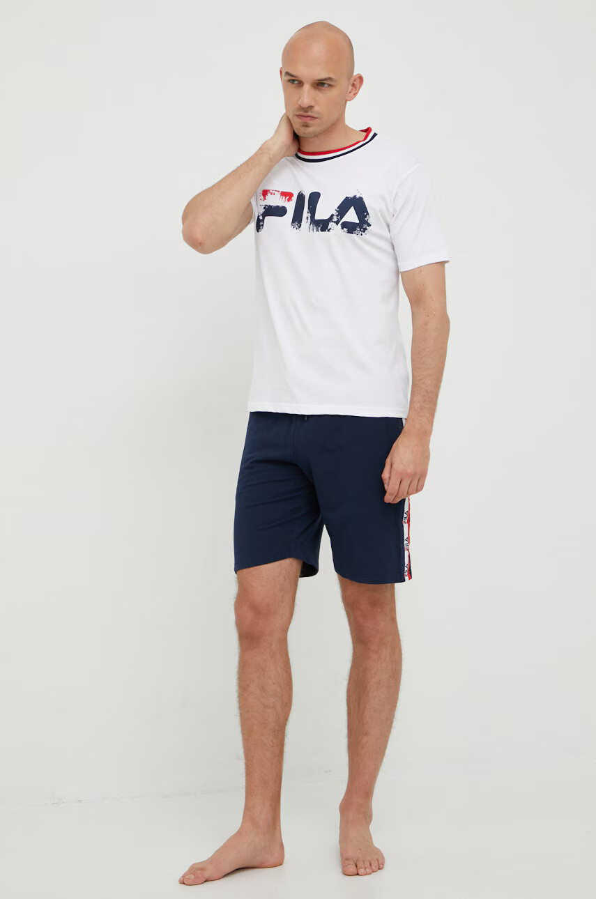 Fila Пижама мъжка в бяло с принт - Pepit.bg